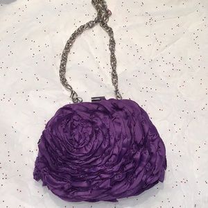 White House Black Market Rosette Evening/Clutch Bag